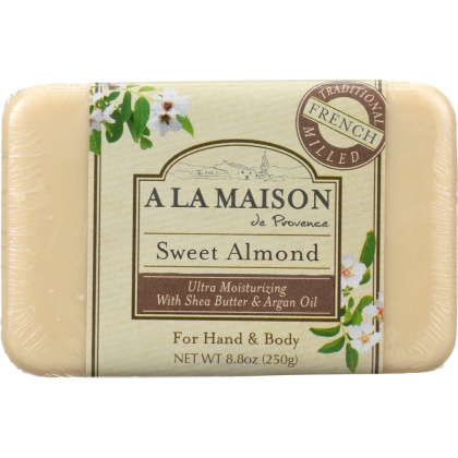 A LA MAISON: Sweet Almond Bar Soap, 8.8 oz