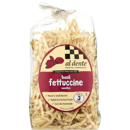 AL DENTE: Basil Fettuccine Noodles, 12 oz