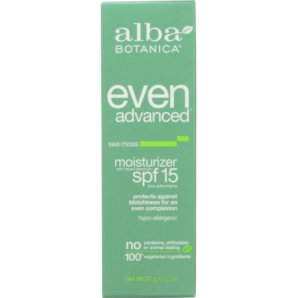 ALBA BOTANICA: Even Advanced Moisturizer SPF 15 Sea Moss, 2 oz