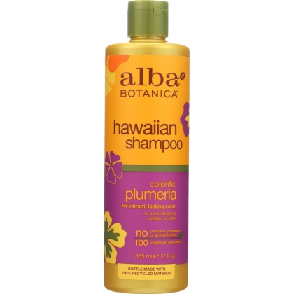 ALBA BOTANICA: Hawaiian Shampoo Colorific Plumeria, 12 oz