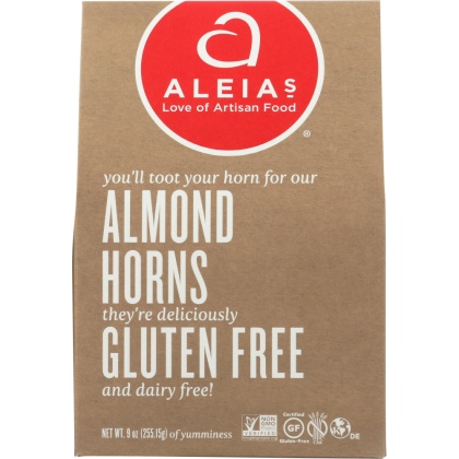 ALEIAS: Almond Horn Cookies Gluten Free, 9 oz