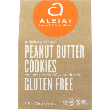 ALEIAS: Peanut Butter Cookies Gluten Free, 9 oz