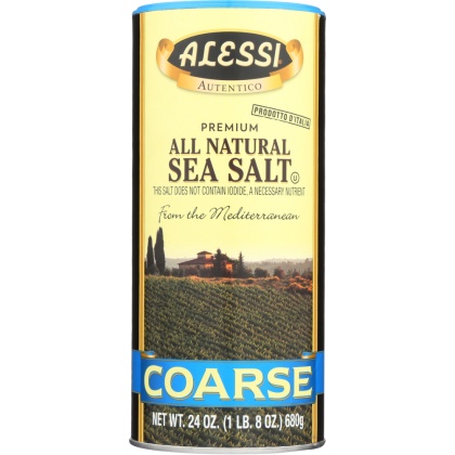 ALESSI: Premium All Natural Coarse Sea Salt, 24 Oz