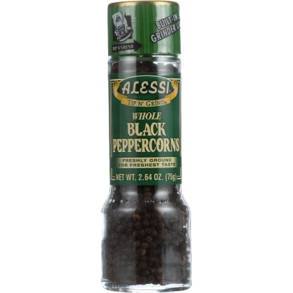 ALESSI: Whole Black Peppercorns, 2.64 oz