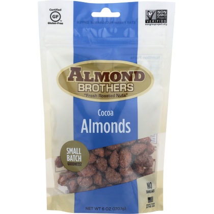 ALMOND BROTHERS: Almonds-Whole Cocoa, 6 oz