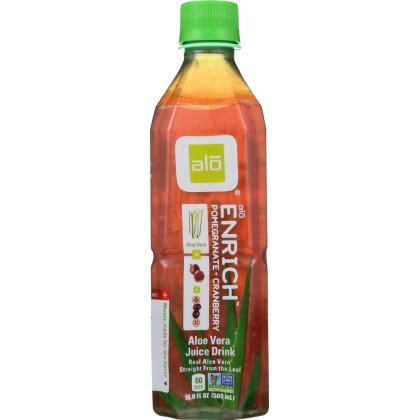 ALO: Original Aloe Drink Enrich Aloe + Pomegranate + Cranberry, 16.9 oz