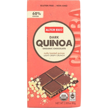 ALTER ECO: Organic Chocolate Dark Quinoa, 2.82 oz