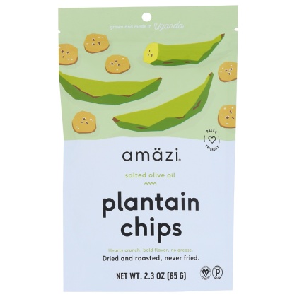 AMAZI: Salted Olive Oil Plantain Chips, 2.30 oz