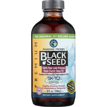 AMAZING HERBS: Black Seed Cold-Pressed Oil, 8 oz