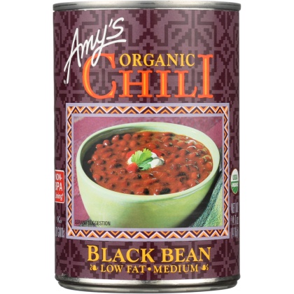 AMY\'S: Organic Chili Black Bean Low Fat Medium, 14.7 Oz