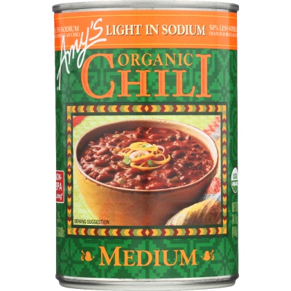 AMY\'S: Organic Chili Light in Sodium Medium, 14.7 oz