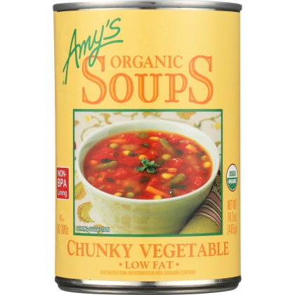 AMY\'S: Organic Soup Chunky Vegetable, 14.3 oz