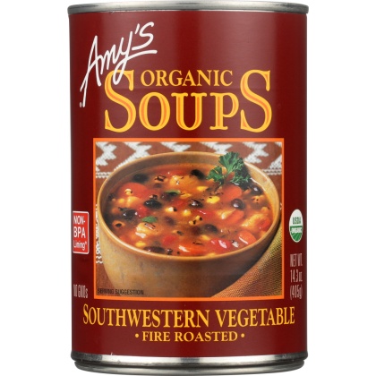 AMY\'S: Organic Soup Fire Roasted Southwestern Vegetable, 14.3 oz