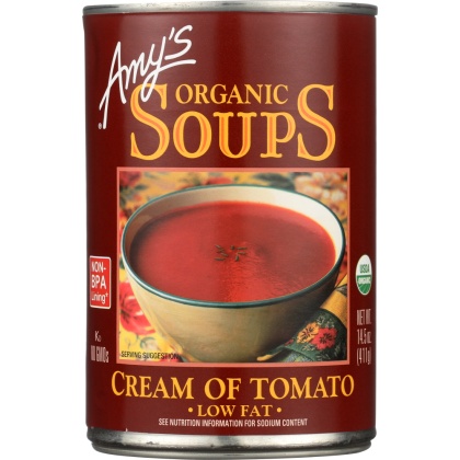 AMY\'S: Organic Soup Low Fat Cream of Tomato, 14.5 oz