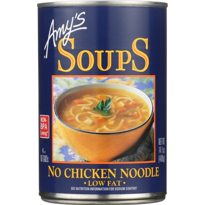 AMY\'S: Soup Low Fat No Chicken Noodle, 14.1 oz