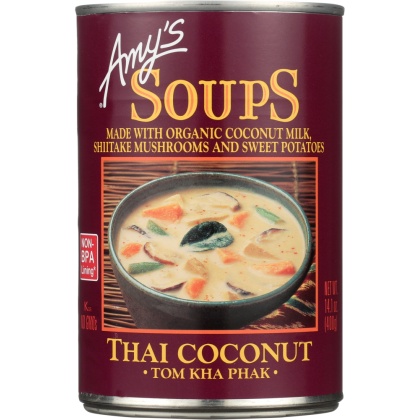 AMY\'S: Soup Tom Kha Phak Thai Coconut, 14.1 oz