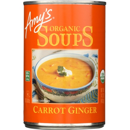 AMYS: Soup Carrot Ginger Organic, 14.2 oz