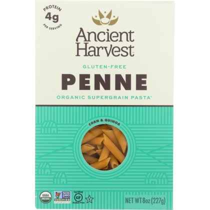 ANCIENT HARVEST: Organic Gluten Free Quinoa Penne, Non GMO, 8 Oz