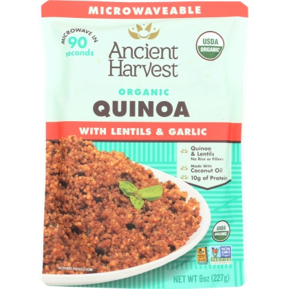 ANCIENT HARVEST: Quinoa With Lentil And Garlic Organic, 8 oz