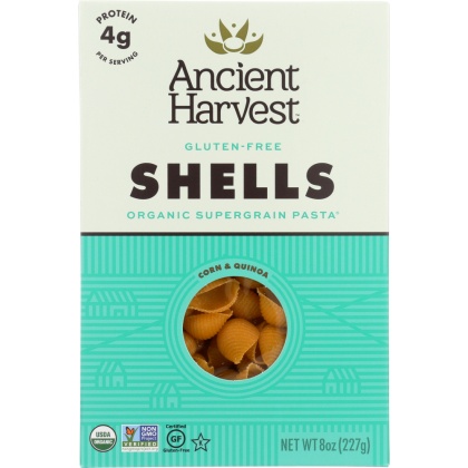 ANCIENT HARVEST: Supergrain Pasta Shells Gluten Free, 8 oz