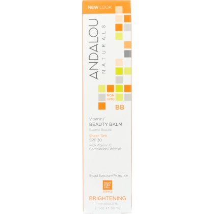 ANDALOU NATURALS: Beauty Balm Sheer Tint with SPF 30 Brightening, 2 Oz