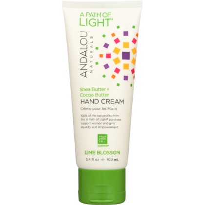 ANDALOU NATURALS: Hand Cream Lime Blossom, 3.4 oz