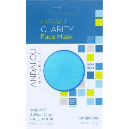 ANDALOU NATURALS: Instant Clarity Face Mask Argan Oil & Blue Clay, 0.28 oz