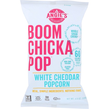 ANGIE\'S: Popcorn Boomchickapop White Cheddar Popcorn, 4.5  oz