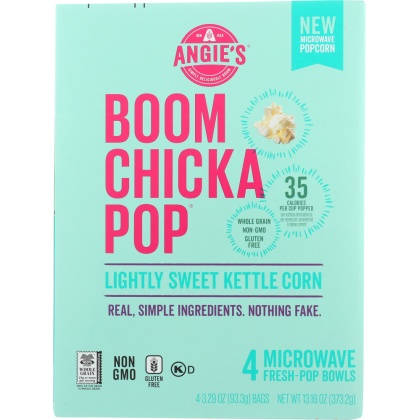 ANGIES: Lightly Sweet Kettle Corn Microwave Popcorn, 13.16 oz
