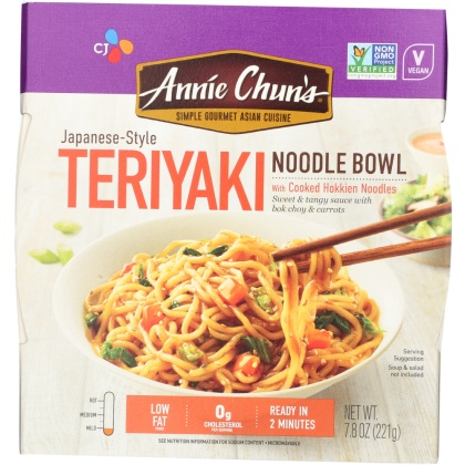 ANNIE CHUN\'S: Teriyaki Noodle Bowl Mild, 7.8 Oz