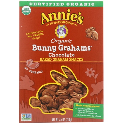 ANNIE\'S HOMEGROWN: Bunny Grahams Chocolate, 7.5 oz