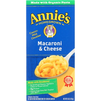 ANNIE\'S HOMEGROWN: Classic Macaroni & Cheese, 6 oz