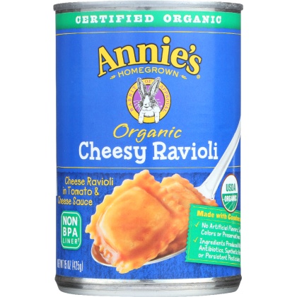 ANNIE\'S HOMEGROWN: Organic Cheesy Ravioli, 15 Oz