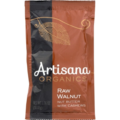 ARTISANA: Raw Walnut Butter with Cashews Squeeze Pack Organic, 1.06 oz