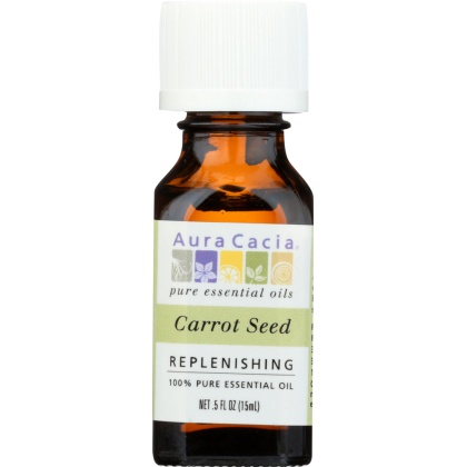 AURA CACIA: 100% Pure Essential Oil Carrot Seed, 0.5 Oz