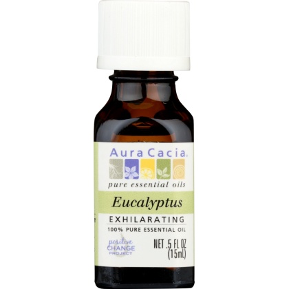 AURA CACIA: 100% Pure Essential Oil Eucalyptus, 0.5 Oz