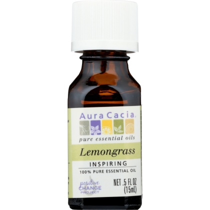 AURA CACIA: 100% Pure Essential Oil Lemongrass, 0.5 Oz