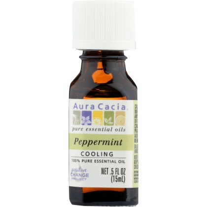 AURA CACIA: 100% Pure Essential Oil Peppermint, 0.5 Oz