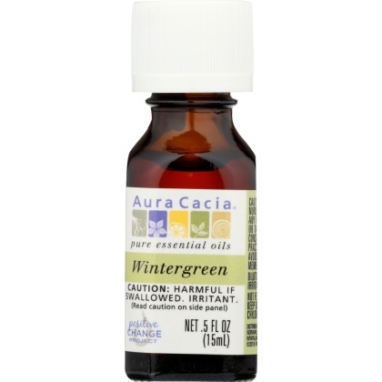 AURA CACIA: 100% Pure Essential Oil Wintergreen, 0.5 Oz