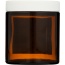 AURA CACIA: Amber Wide Mouth Jar with Writable Label, 4 oz