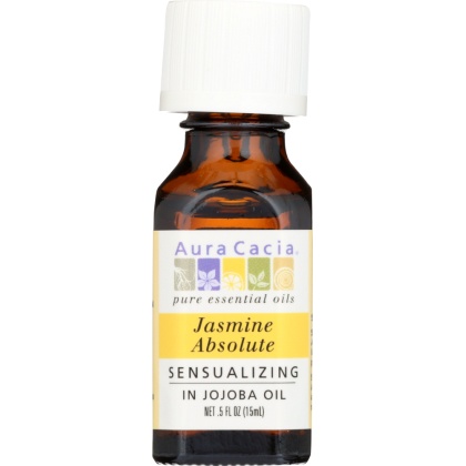 AURA CACIA: Jasmine Absolute in Jojoba Oil, 0.5 oz