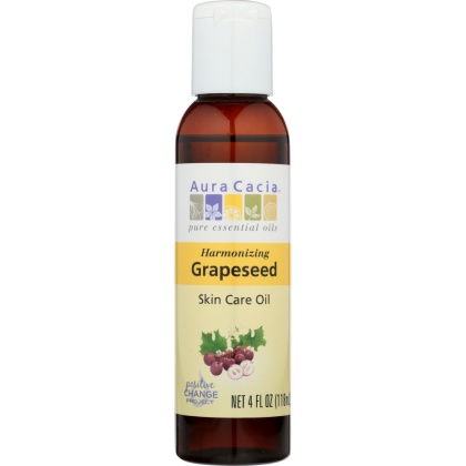 AURA CACIA: Natural Skin Care Oil Harmonizing Grapeseed, 4 Oz