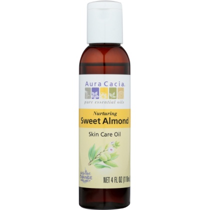 AURA CACIA: Natural Skin Care Oil with Vitamin E Nurturing Sweet Almond, 4 Oz