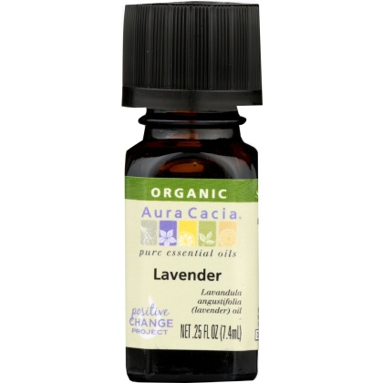 AURA CACIA: Organic Lavender Essential Oil, 0.25 oz