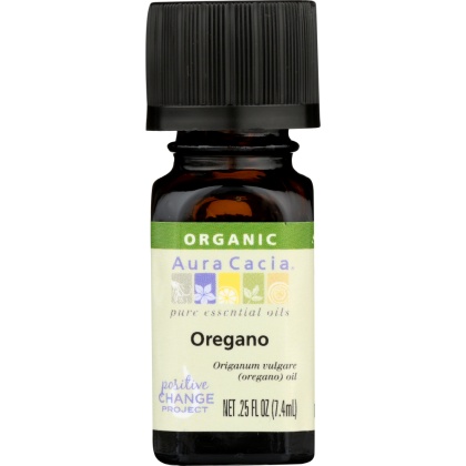 AURA CACIA: Organic Oregano Essential Oil, 0.25 oz