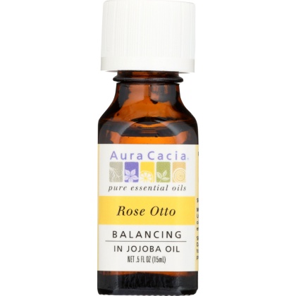 AURA CACIA: Rose Otto in Jojoba Oil, 0.5 oz