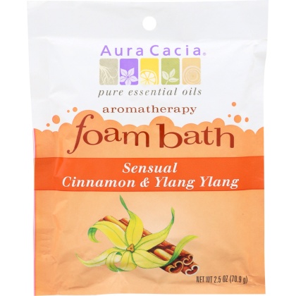 AURA CACIA: Sensual Cinnamon & Ylang Ylang Foam Bath, 2.5 oz