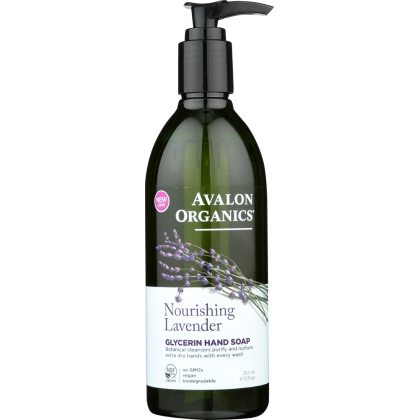 AVALON ORGANICS: Glycerin Liquid Hand Soap Lavender, 12 Oz