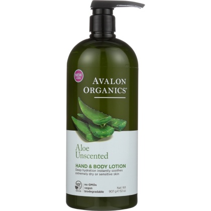 AVALON ORGANICS: Hand & Body Lotion Aloe Unscented, 32 oz