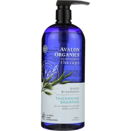 AVALON ORGANICS: Thickening Shampoo Biotin B-complex Therapy, Paraben Free, 32 oz